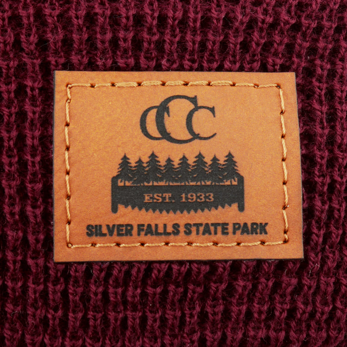 CCC - Burgundy Waffle Beanie