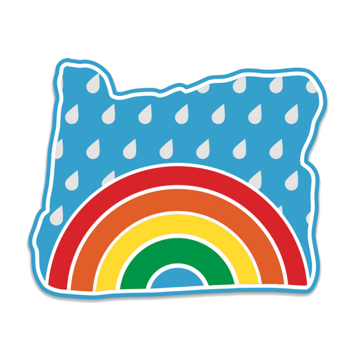 Oregon Rainbow - 3.5" Vinyl Sticker | Patchmarks Oregon State Parks