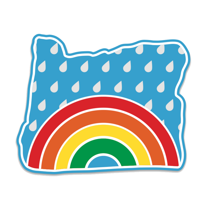Oregon Rainbow - 3.5" Vinyl Sticker | Patchmarks Oregon State Parks