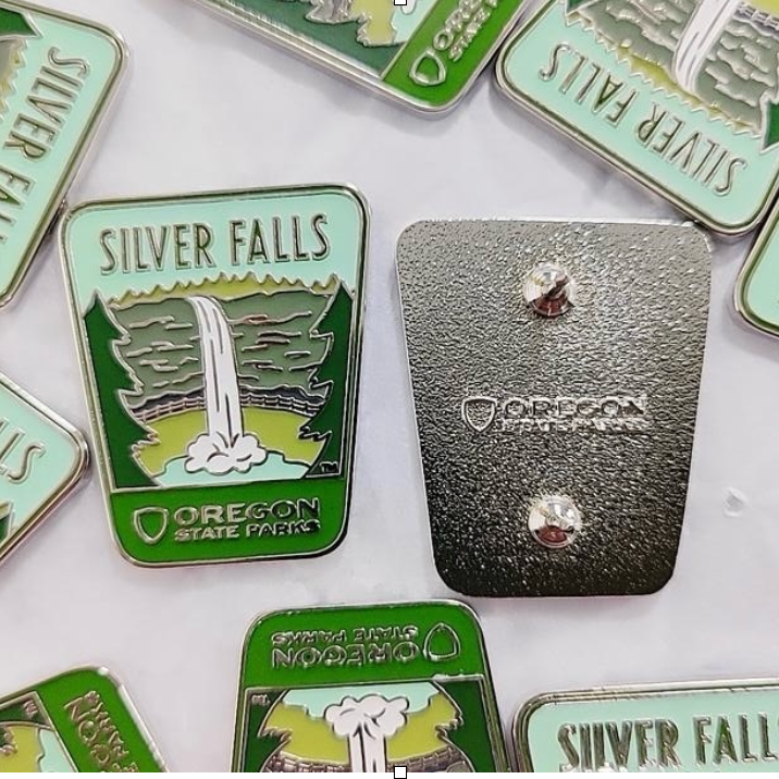 Silver Falls Enamel Pin | Patchmarks Oregon State Parks