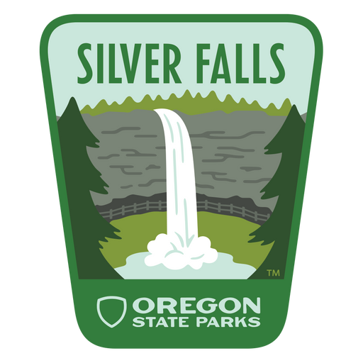 Silver Falls  4" Stickers | Patchmarks Oregon State Parks