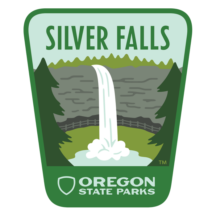 Silver Falls  4" Stickers | Patchmarks Oregon State Parks