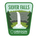 Silver Falls, 3.25” Weatherproof Sticker | Patchmarks Oregon State Parks