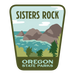 Sisters Rock, 3.25” Weatherproof Sticker | Patchmarks Oregon State Parks