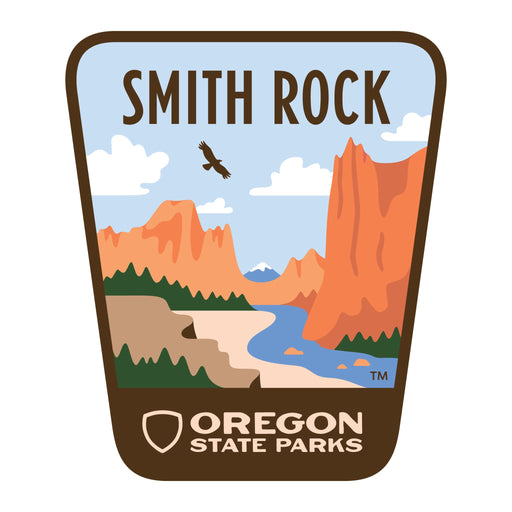 Smith Rock, 3.25” Weatherproof Sticker | Patchmarks Oregon State Parks