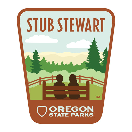 Stub Stewart, 3.25” Weatherproof Sticker | Patchmarks Oregon State Parks