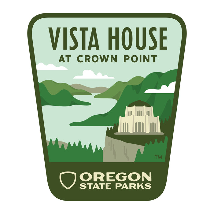 Vista House, 3.25” Weatherproof Sticker | Patchmarks Oregon State Parks