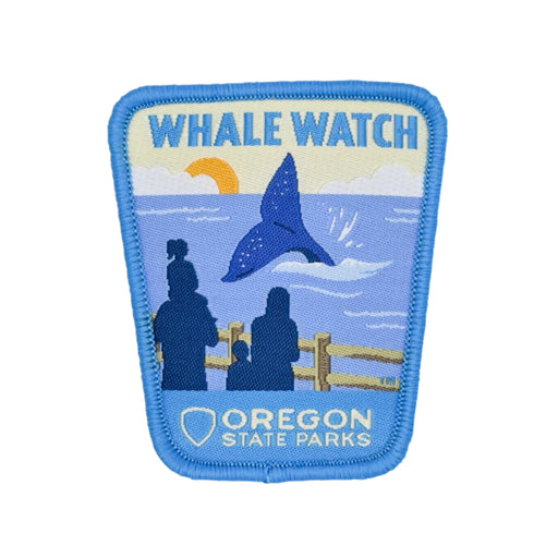 Whale Watch, 2.5" Iron-on Patch | Patchmarks Oregon State Parks
