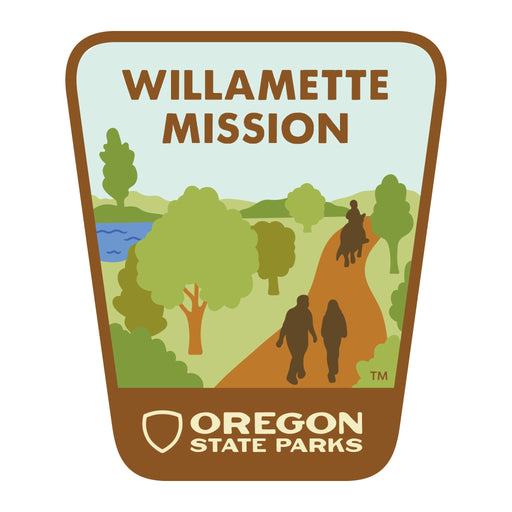 Willamette Mission, 3.25” Weatherproof Sticker | Patchmarks Oregon State Parks