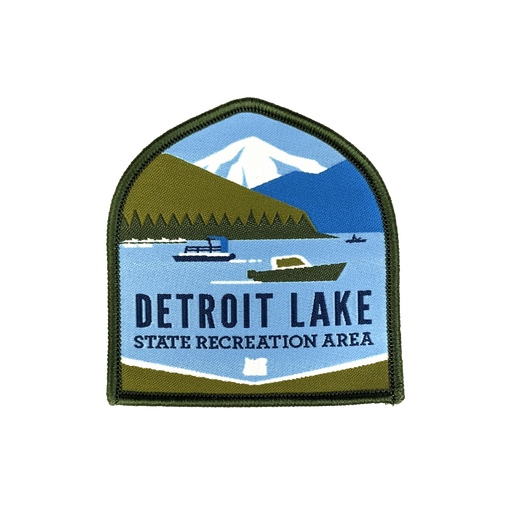 Detroit Lake 2.5" Woven Patch - Iron-on | Patchmarks Oregon State Parks