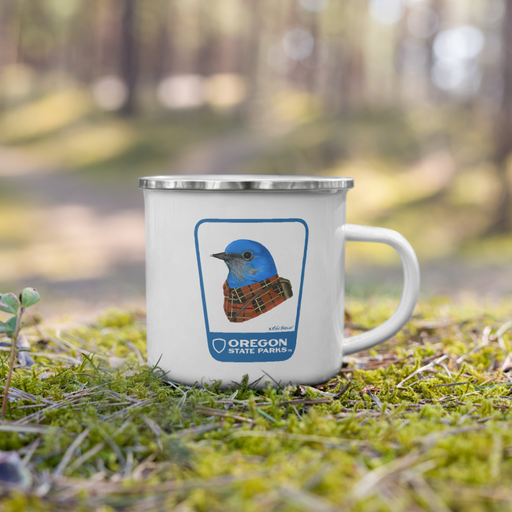 Western Bluebird Mug, 12oz | Patchmarks Oregon State Parks