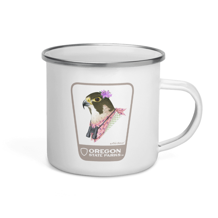 Peregrine Falcon Mug, 12oz | Patchmarks Oregon State Parks