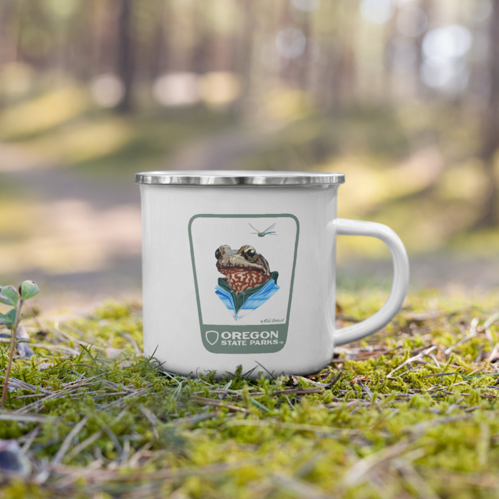 Oregon Spotted Frog Mug, 12oz | Patchmarks Oregon State Parks
