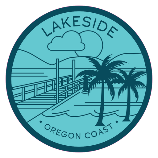 Lakeside 3.25" Sticker | Patchmarks Oregon State Parks