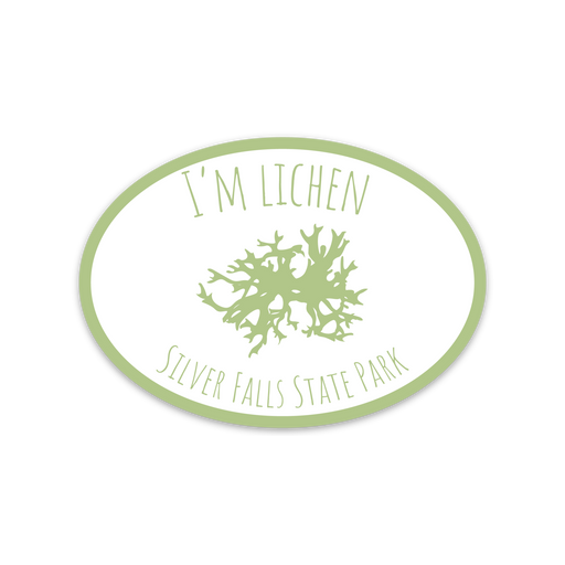 I'm Lichen Silver Falls - 3.5" Sticker | Patchmarks Oregon State Parks