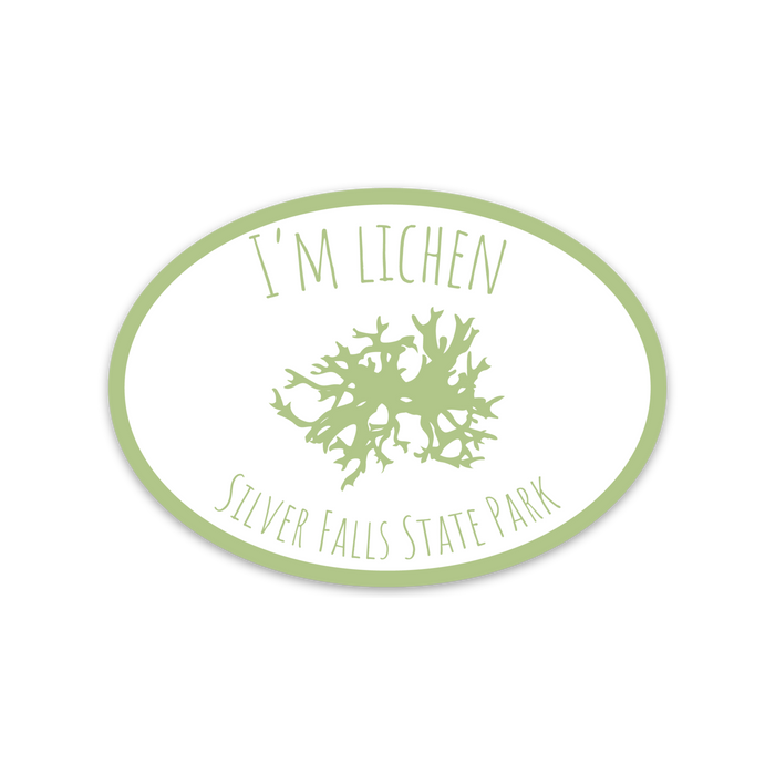 I'm Lichen Silver Falls - 3.5" Sticker | Patchmarks Oregon State Parks