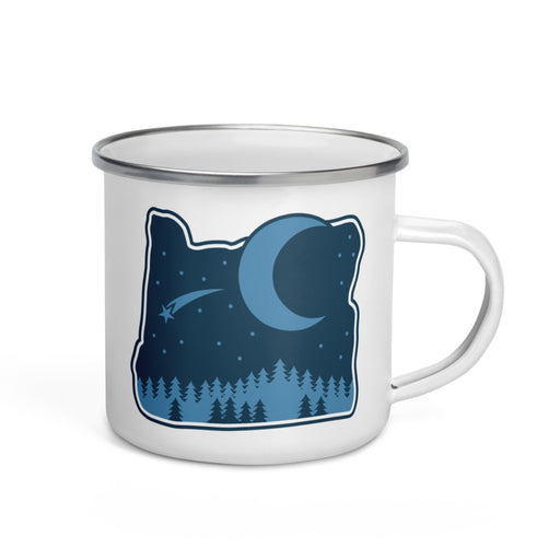 Oregon Elements Dark Sky, Enamel Mug, 12oz | Patchmarks Oregon State Parks