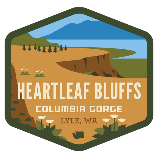 Heartleaf Bluffs 3.25" Sticker (NEW!) | Patchmarks Oregon State Parks