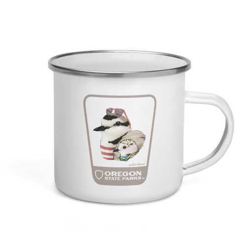 Western Snowy Plover Mug, 12oz | Patchmarks Oregon State Parks