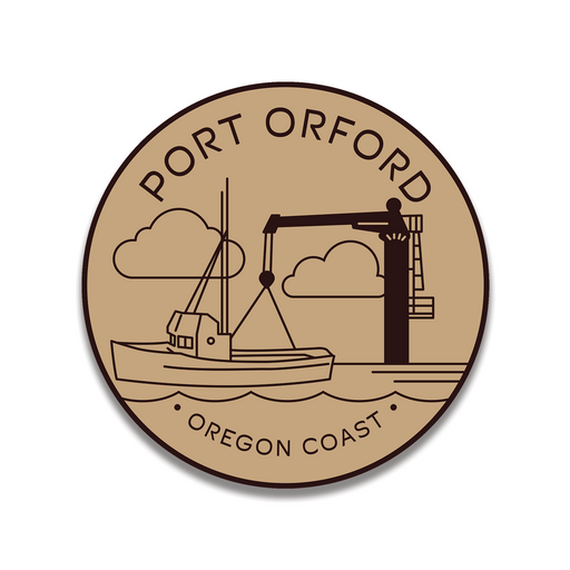 Port Orford 3.25" Sticker | Patchmarks Oregon State Parks