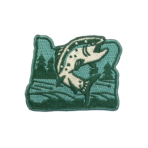 *NEW* Salmon - Embroidered Patch | Patchmarks Oregon State Parks