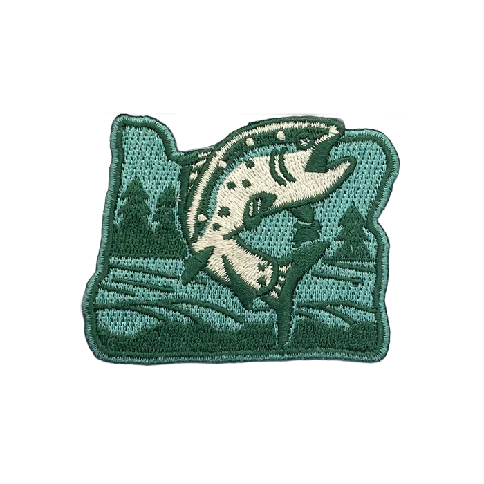 *NEW* Salmon - Embroidered Patch | Patchmarks Oregon State Parks