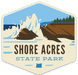 Shore Acres State Park - Waves Sticker | Patchmarks Oregon State Parks