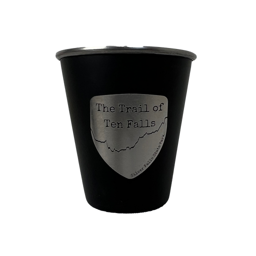 Metal Shot Glass - The Trail of Ten Falls | Patchmarks Oregon State Parks