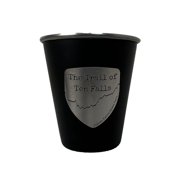 Metal Shot Glass - The Trail of Ten Falls | Patchmarks Oregon State Parks
