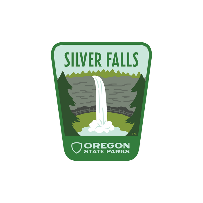 Silver Falls 2" Stickers | Patchmarks Oregon State Parks