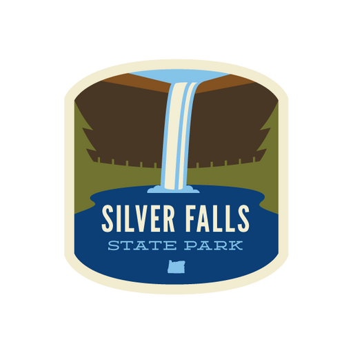 Silver Falls 3.5" Magnet | Patchmarks Oregon State Parks