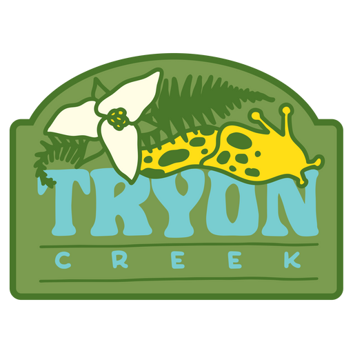 Tryon Creek Banana Slug 3.5" Sticker | Patchmarks Oregon State Parks
