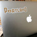 Portland Skyline "Rose" Weatherproof Vinyl Sticker | Patchmarks Oregon State Parks