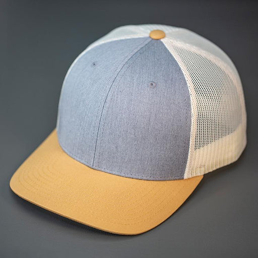 Any Park Trucker Hat - Heather Grey & Biscuit Front w/Birch Mesh | Patchmarks Oregon State Parks