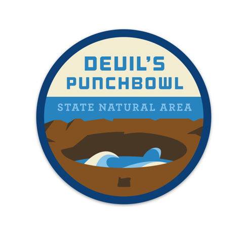 Devil's Punchbowl State Natural Area Sticker | Patchmarks Oregon State Parks