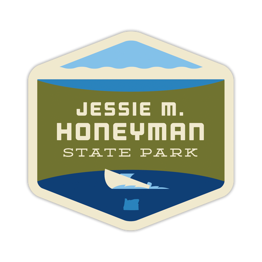 Jessie M. Honeyman State Park Sticker | Patchmarks Oregon State Parks