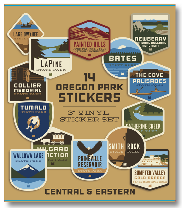 Oregon Parks Regional Sticker Packs | Patchmarks Oregon State Parks