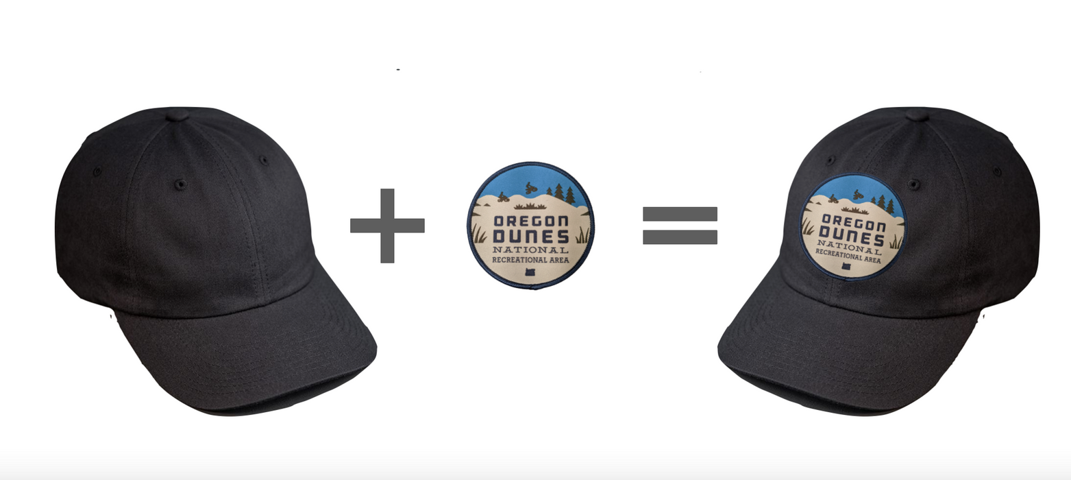 Any Park Strapback Dad Hat - Black | Patchmarks Oregon State Parks