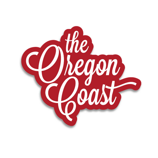 "The Oregon Coast" 4-inch Script Sticker (3 color options) | Patchmarks Oregon State Parks