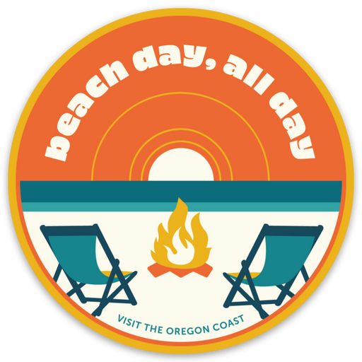 Beach Day, All Day 3" Sticker | Patchmarks Oregon State Parks