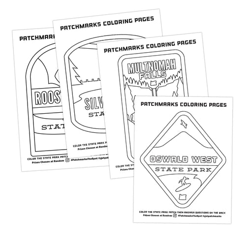 Oregon Parks Coloring Pages (Free Printable Download) | Patchmarks Oregon State Parks