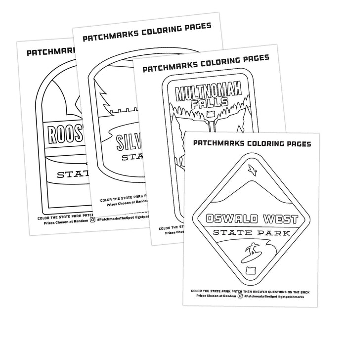 Oregon Parks Coloring Pages (Free Printable Download) | Patchmarks Oregon State Parks