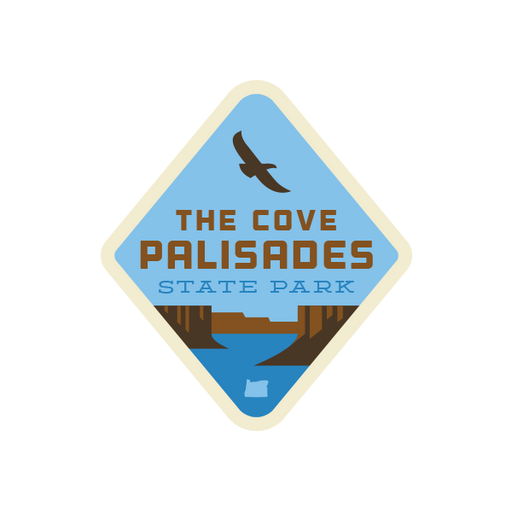 The Cove Palisades State Park Sticker (Hawk) | Patchmarks Oregon State Parks