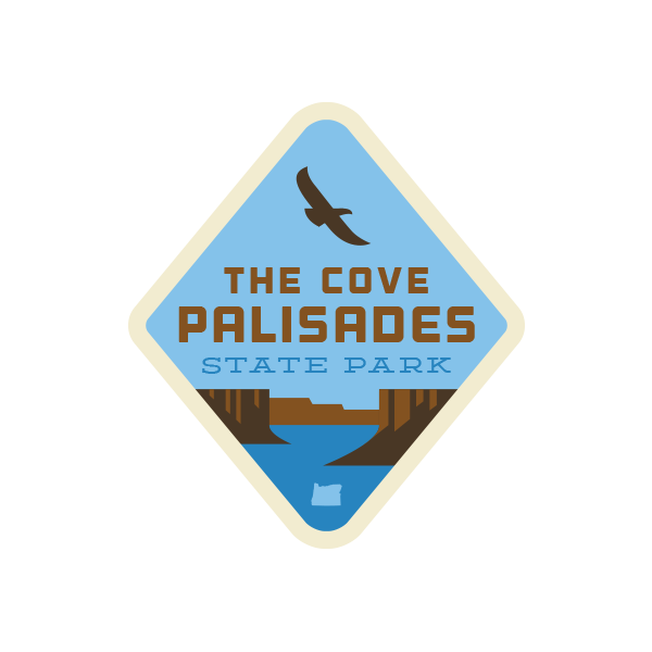 The Cove Palisades State Park Sticker (Hawk) | Patchmarks Oregon State Parks