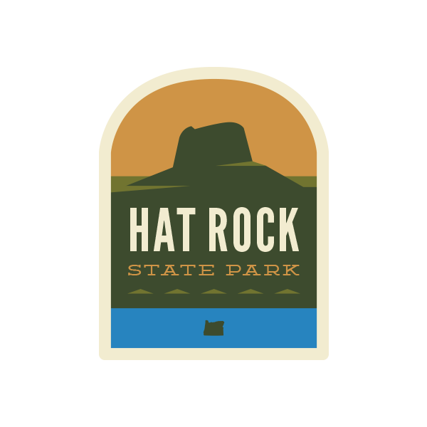 Hat Rock State Park Sticker | Patchmarks Oregon State Parks