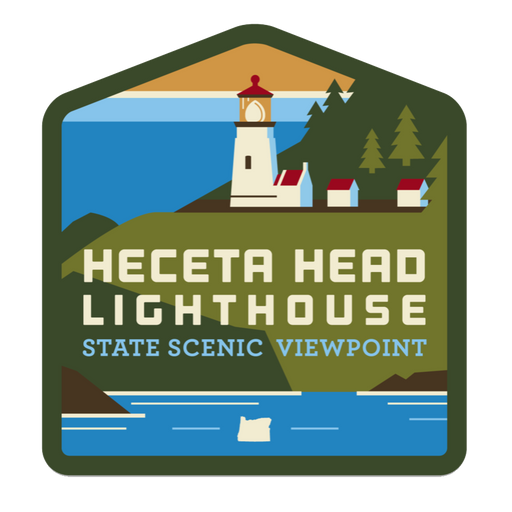 Heceta Head Lighthouse State Scenic Viewpoint Sticker | Patchmarks Oregon State Parks