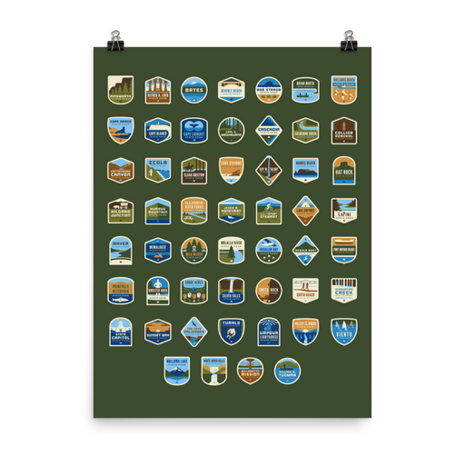 53 Oregon State Parks Bedroom Poster 18x24 | Patchmarks Oregon State Parks