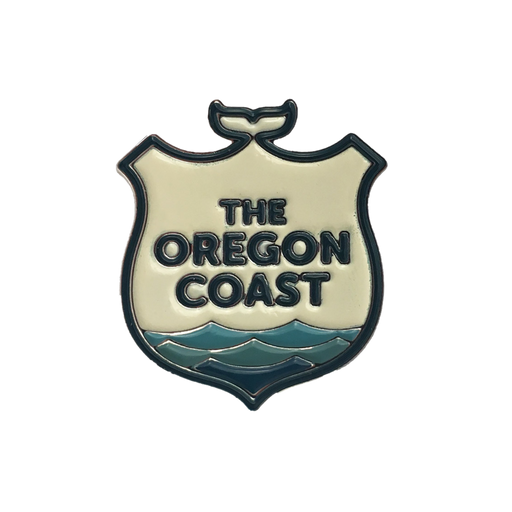 Official Logo of The Oregon Coast Enamel Pin | Patchmarks Oregon State Parks