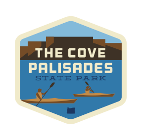 The Cove Palisades State Park Sticker (Kayak) | Patchmarks Oregon State Parks