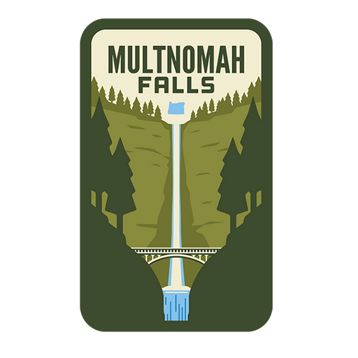 Multnomah Falls Sticker | Patchmarks Oregon State Parks